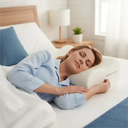 Oreiller - Médical - Qualité Supérieure - Ergonomique - Soutien Cervical - Confort Medium thumbnail 2