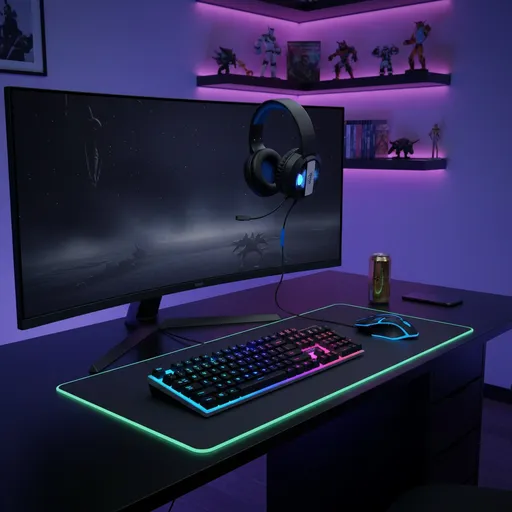 Pack Gamer - Iboga - Clavier Led Rgb - Souris Led Rgb - Tapis De Souris Xxl - Casque thumbnail 2