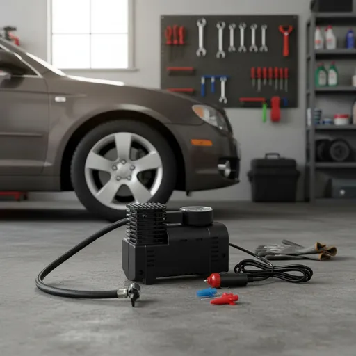 Pompe De Gonflage - Portable - Compresseur Dair - Multiusage - Noir - 1 Unité thumbnail 3