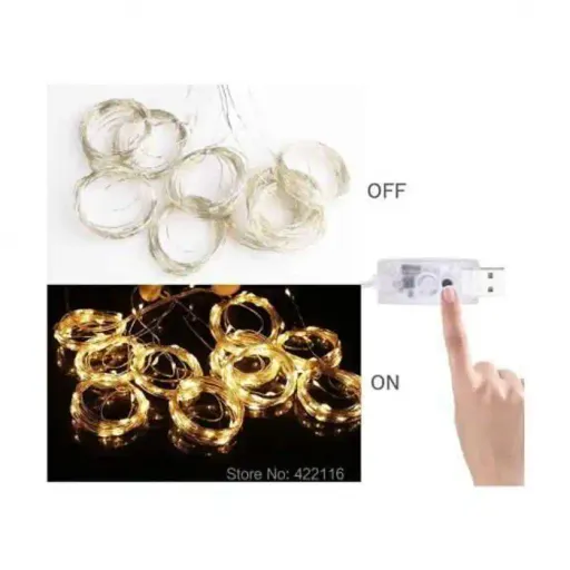 Rideau Lumineux Led Avec Télécommande Et 8 Modes, Usb, 3mx10 Pour La Chambre thumbnail 2
