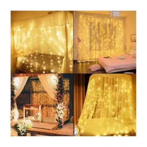 Rideau Lumineux Led Avec Télécommande Et 8 Modes, Usb, 3mx10 Pour La Chambre thumbnail 1
