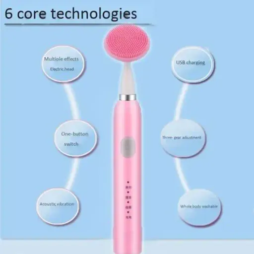 4en1 Électrique Rechargeable Pour Nettoyage De Visage Avec Brosse Et Vibration thumbnail 2