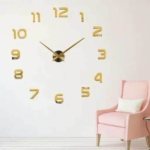 Horloge Murale - Diy Clock - Autocollante 3d - Acrylique - 100-150 Cm - Décoration Contemporaine thumbnail 2