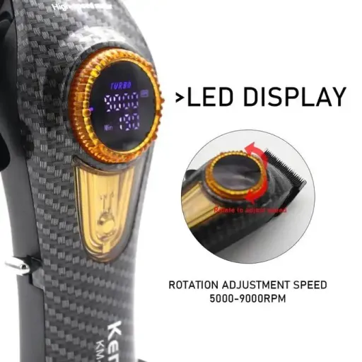 Tondeuse À Cheveux Rechargeable Avec Un Moteur Turbo Puissant De 9000 Tr/min thumbnail 4