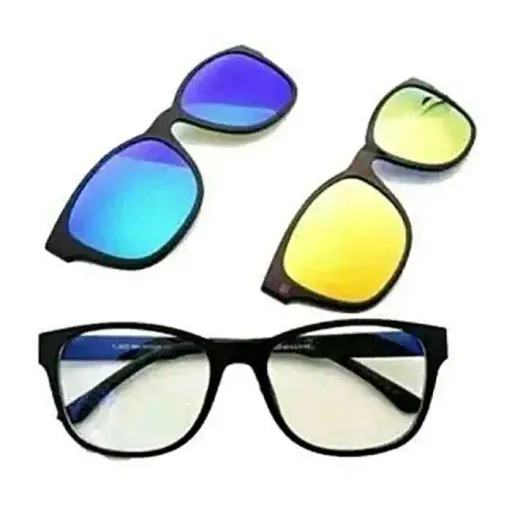 Lunettes - 3 En 1 - Interchangeables - Anti-éblouissement - Protection Uv 100% thumbnail 2