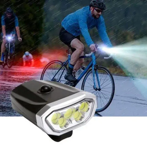 Lampe Led Pour Vélo - Non Spécifié - Phare Avant Et Feu Arrière - Fixation Universelle - Autonomie 150 Heures thumbnail 2