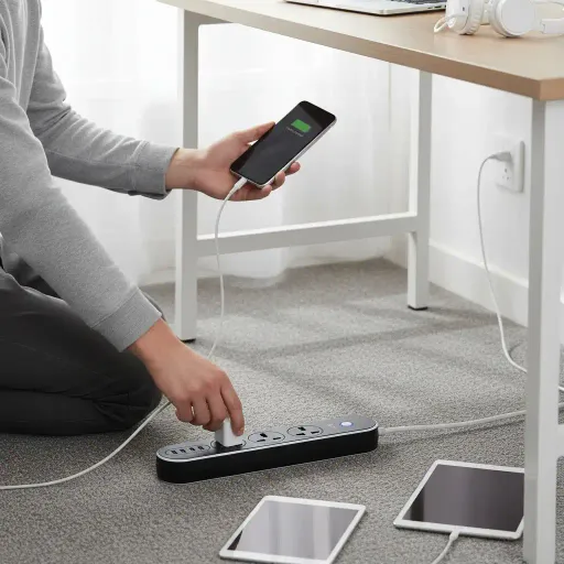 Rallonge Intelligente Haute Sécurité Multiprise 4 Usb À Chargement Rapide, 3 Prises Universelle thumbnail 3