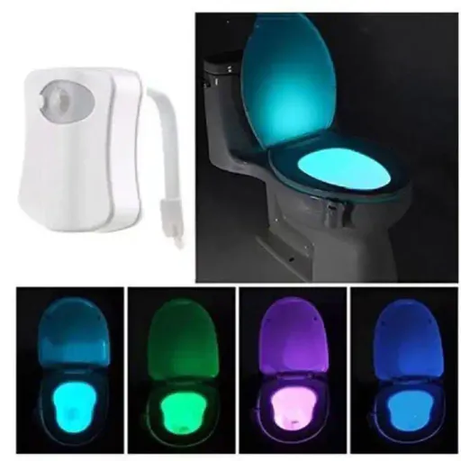 Lampe De Toilette - Led - Multicolore - Détection Automatique - 8 Couleurs - Économie Dénergie thumbnail 1