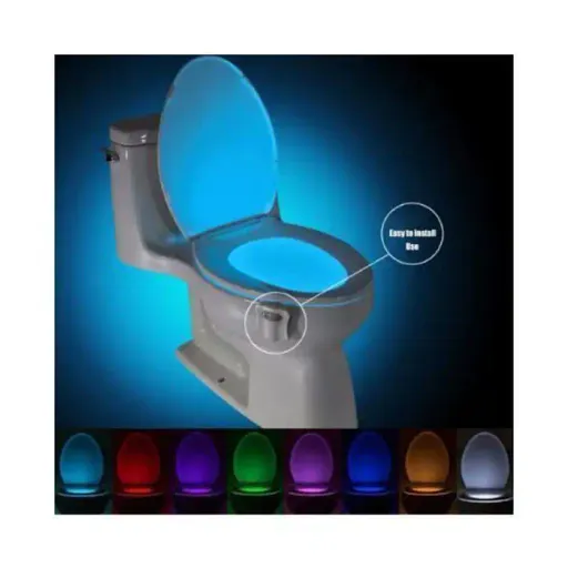 Lampe De Toilette - Led - Multicolore - Détection Automatique - 8 Couleurs - Économie Dénergie thumbnail 3