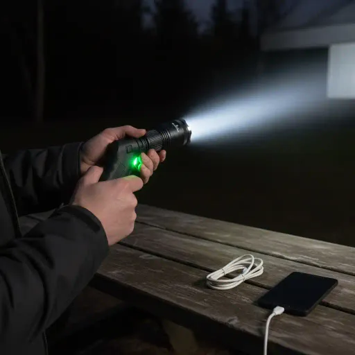 Pistolet À Lampe - Pislole Lights - Modèle Puissant - 2 Km - Batterie Rechargeable - Chargeur Usb thumbnail 3