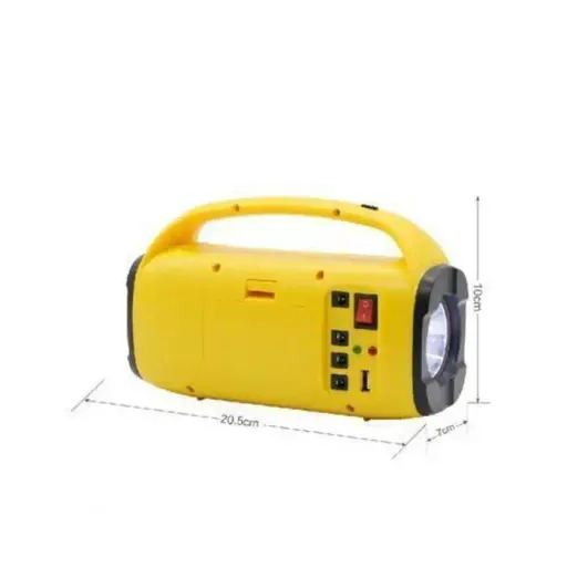 Kit Solaire Torche Avec Lampe Led Lateral Et 2 Lampes Led Radio Mp3 Et Panneau Solaire thumbnail 3