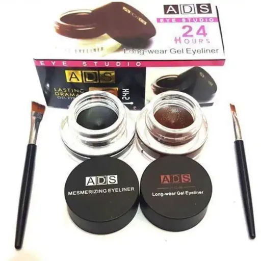 Gel Eye Liner Et Gel À Sourcils - Noir Et Marron 24 Heures thumbnail 2