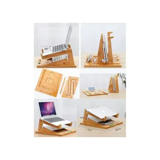 3/1 Support De Pc Portable Pliable Avec Base Pour Tablette Ordinateur Portable thumbnail 2