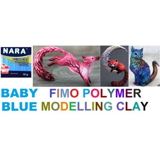 Patte Argile Fimo Polymer Clay Modelling, Bleu Baby, Cuire Four, Toute Réalisation thumbnail 3