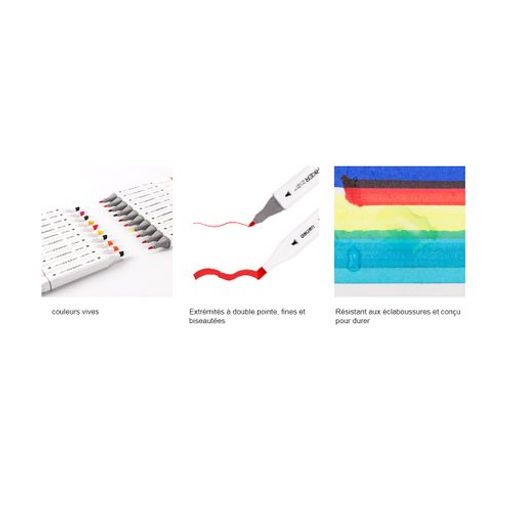 6 Pro-dessin-art-marker Découverte N°2 ,2 Pointes,hautement Pigmentés,vibrants thumbnail 1