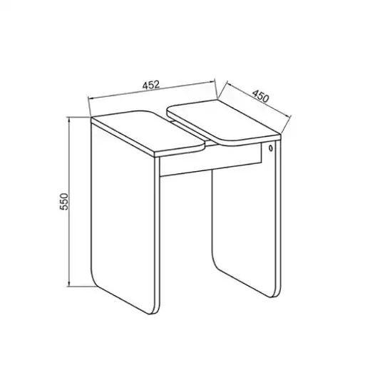 Table D'appoint Gieza -Noir Et Bois- 55cm thumbnail 2