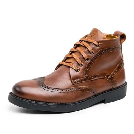 Bottines Brogue À Lacets En Cuir thumbnail 1