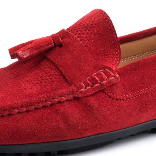 Mocassins En Cuir Daim Avec Glands thumbnail 3