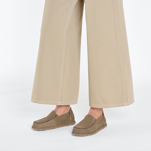 Utti Slip On Suede Leather Gray Taupe Narrow thumbnail 3