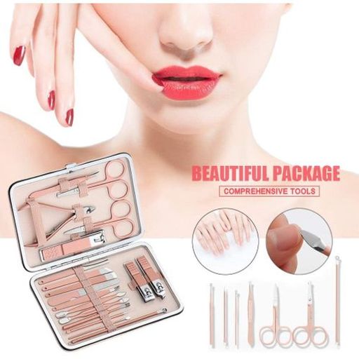 18pcs Set Nail Trousse Manucure Pédicure Ongle Soins Kits thumbnail 1