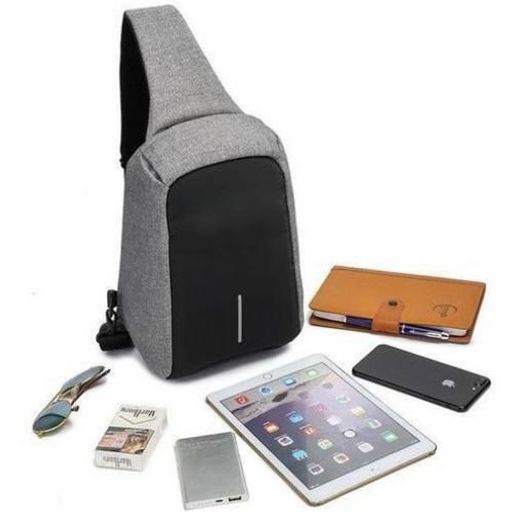 Sac De Poitrine Antivol Étanche À Bandoulière Multi-poches thumbnail 1