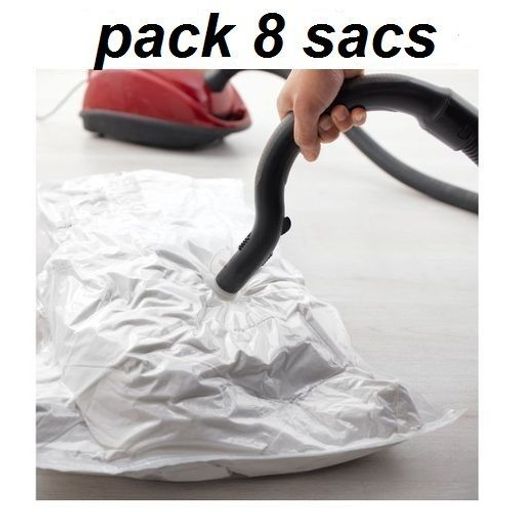 Pack 8 Sac Sous Vide De Stockage Organisateur Pour Vêtements Couette 80 X 60 Cm thumbnail 3