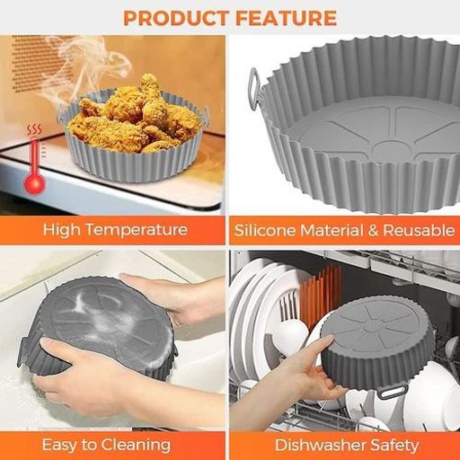 Moule Silicone Air Fryer, Accessoires Pour Friteuse Réutilisable thumbnail 3