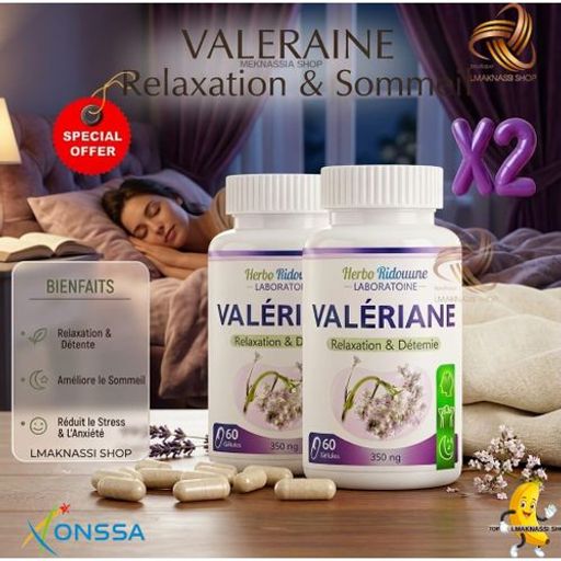 2 Bouteilles De Valériane Supplément De Sommeil 350mg thumbnail 1