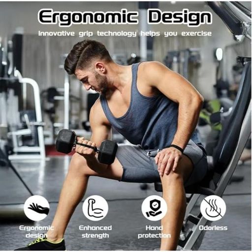 2 Poignées Antidérapantes En Silicone Pour Lhaltérophilie, Le Crossfit Et La Musculation, Légères Et Unisexes, thumbnail 2