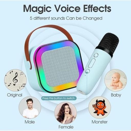K12 Karaoke-baff-haut-parleur Bluetooth Avec Micro - Entrée Usb - Carte Mémoire - Jack thumbnail 2