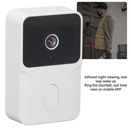 Sonnette Vidéo Wifi Caméra De Sonnette Avec Vision Nocturne 120 Degrés thumbnail 1