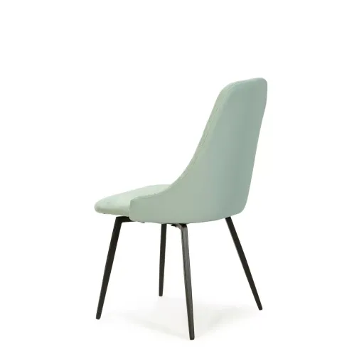 Pack Arthur – Table En Pierre Frittée Effet Marbre & 4 Chaises Pivotantes Elma Turquoise (vert Menthe) thumbnail 4