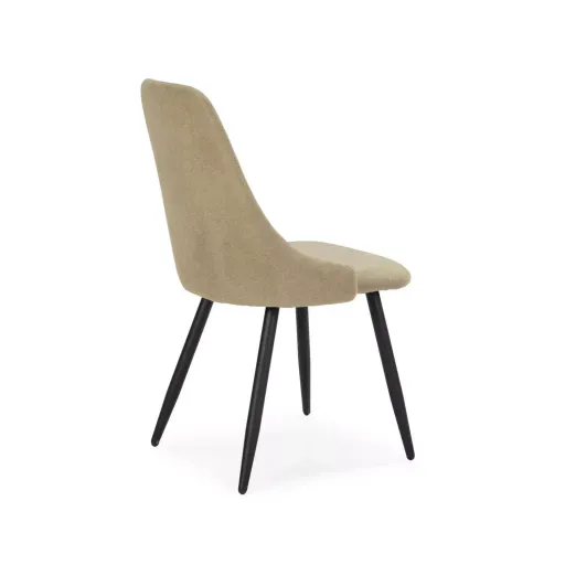 Pack Mani – Lot De 6 Chaises De Salle À Manger En Tissu Vert Kaki & Métal Noir thumbnail 2