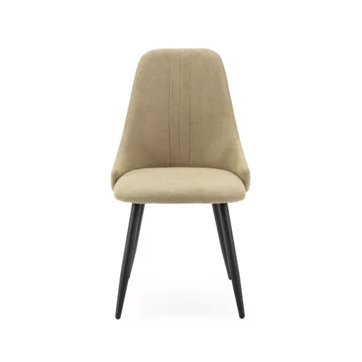 Pack Mani – Lot De 6 Chaises De Salle À Manger En Tissu Vert Kaki & Métal Noir thumbnail 4