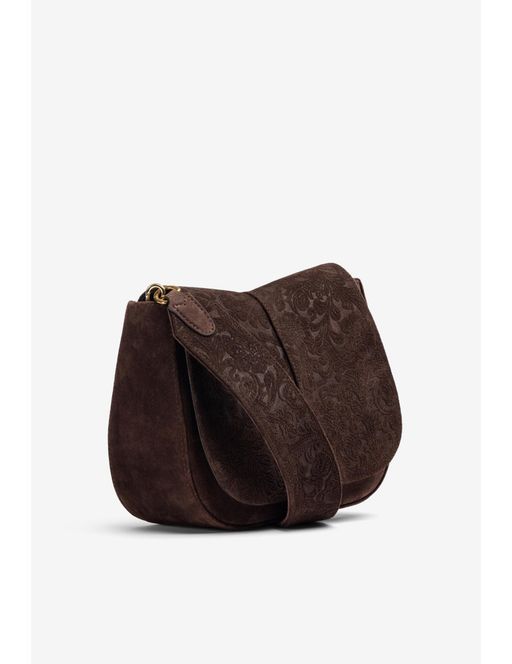 Sac De Taille Moyenne En Daim Gravé thumbnail 2