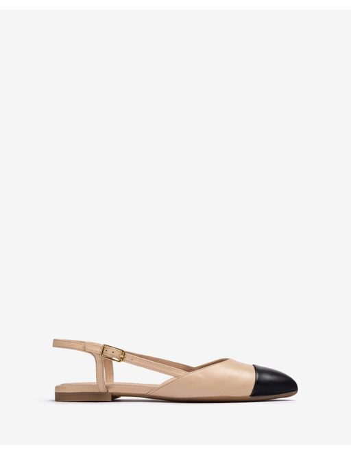 Ballerines Sans Talon Bicolores - Skin/blk thumbnail 1