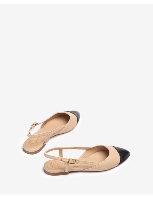 Ballerines Sans Talon Bicolores - Skin/blk thumbnail 3
