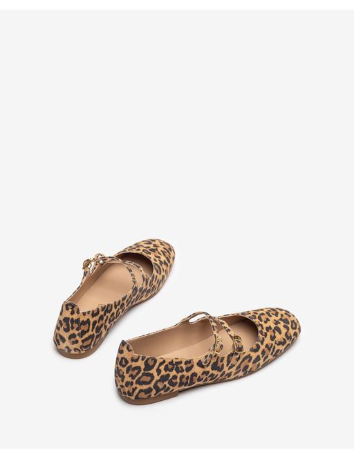Ballerines Avec Double Boucles En Cuir Imprimé thumbnail 3