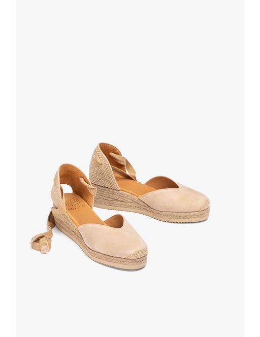 Espadrilles Basses À Lacets Beiges thumbnail 2