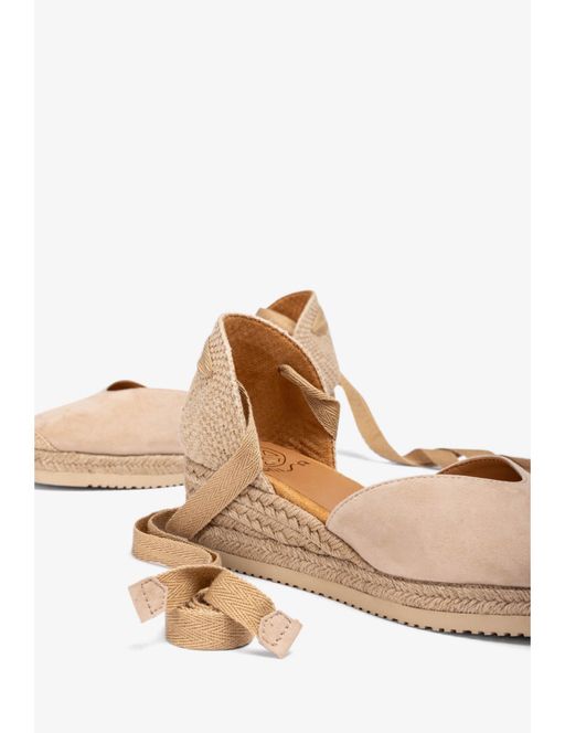 Espadrilles Basses À Lacets Beiges thumbnail 4