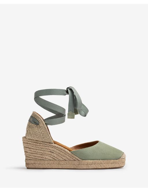 Espadrilles À Lacets Sur La Cheville En Daim thumbnail 2