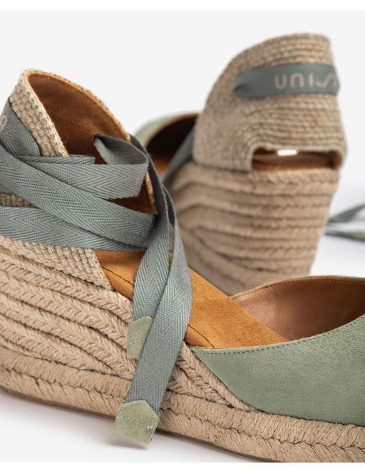 Espadrilles À Lacets Sur La Cheville En Daim thumbnail 4
