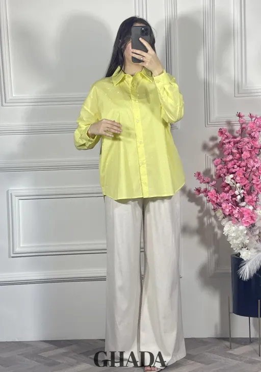 Chemise Jaune À Strass thumbnail 3