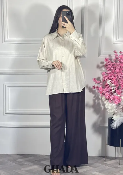 Chemise Beige À Strass thumbnail 2