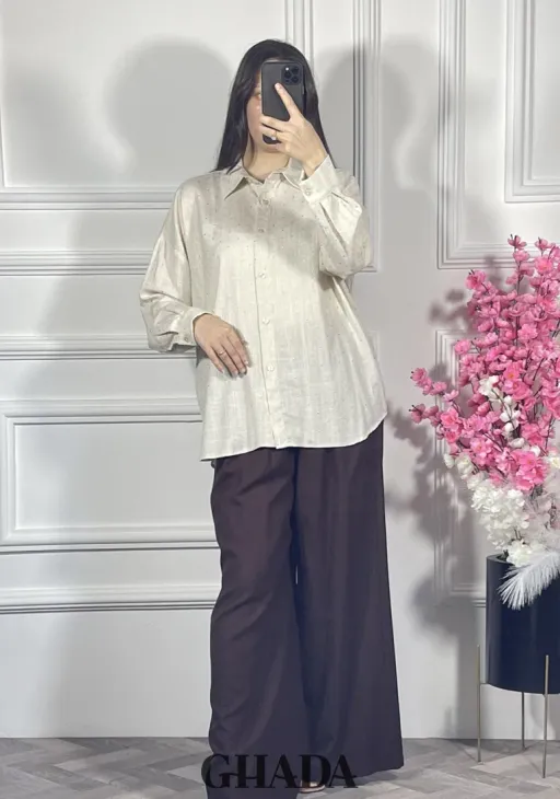 Chemise Beige À Strass thumbnail 3
