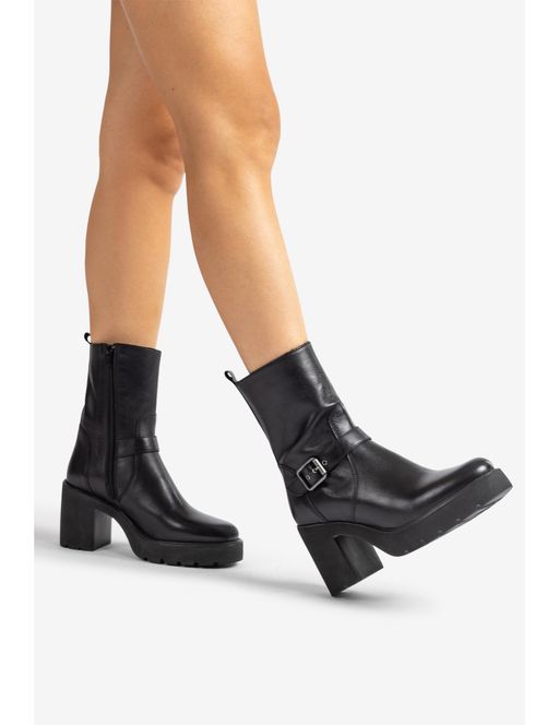 Bottines Superlight À Talon Et Plateforme En Cuir-black thumbnail 3