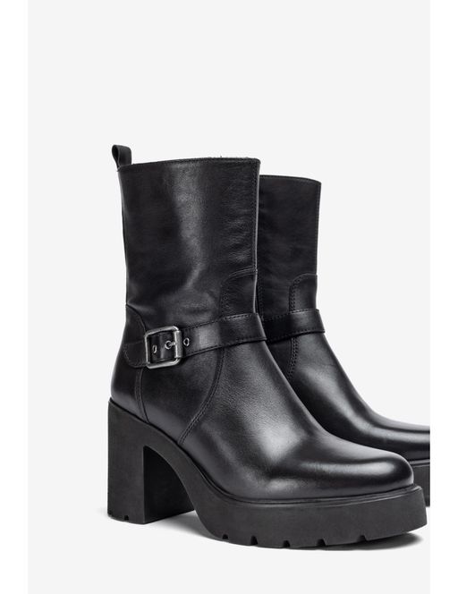 Bottines Superlight À Talon Et Plateforme En Cuir-black thumbnail 4
