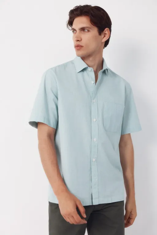 Chemise Basique Manches Courtes Mini Vichy thumbnail 2