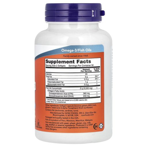 Omega-3 Fish Oil, 1,000 Mg, 180 Epa - 120 Dha thumbnail 2