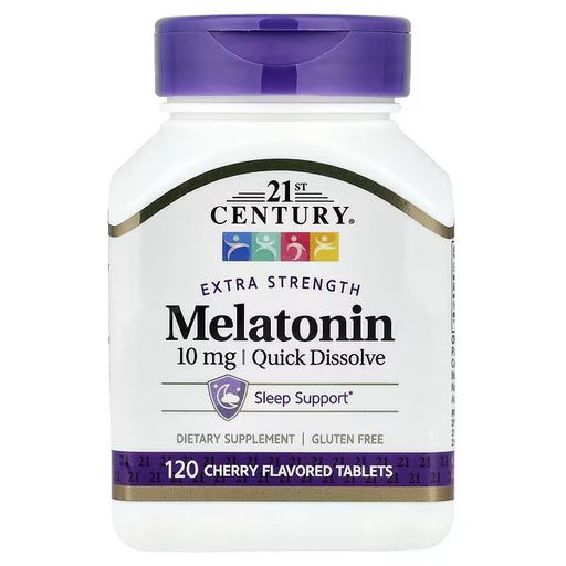 Melatonin, Quick Dissolve, Cherry, 10 Mg, 120 Tablets thumbnail 1